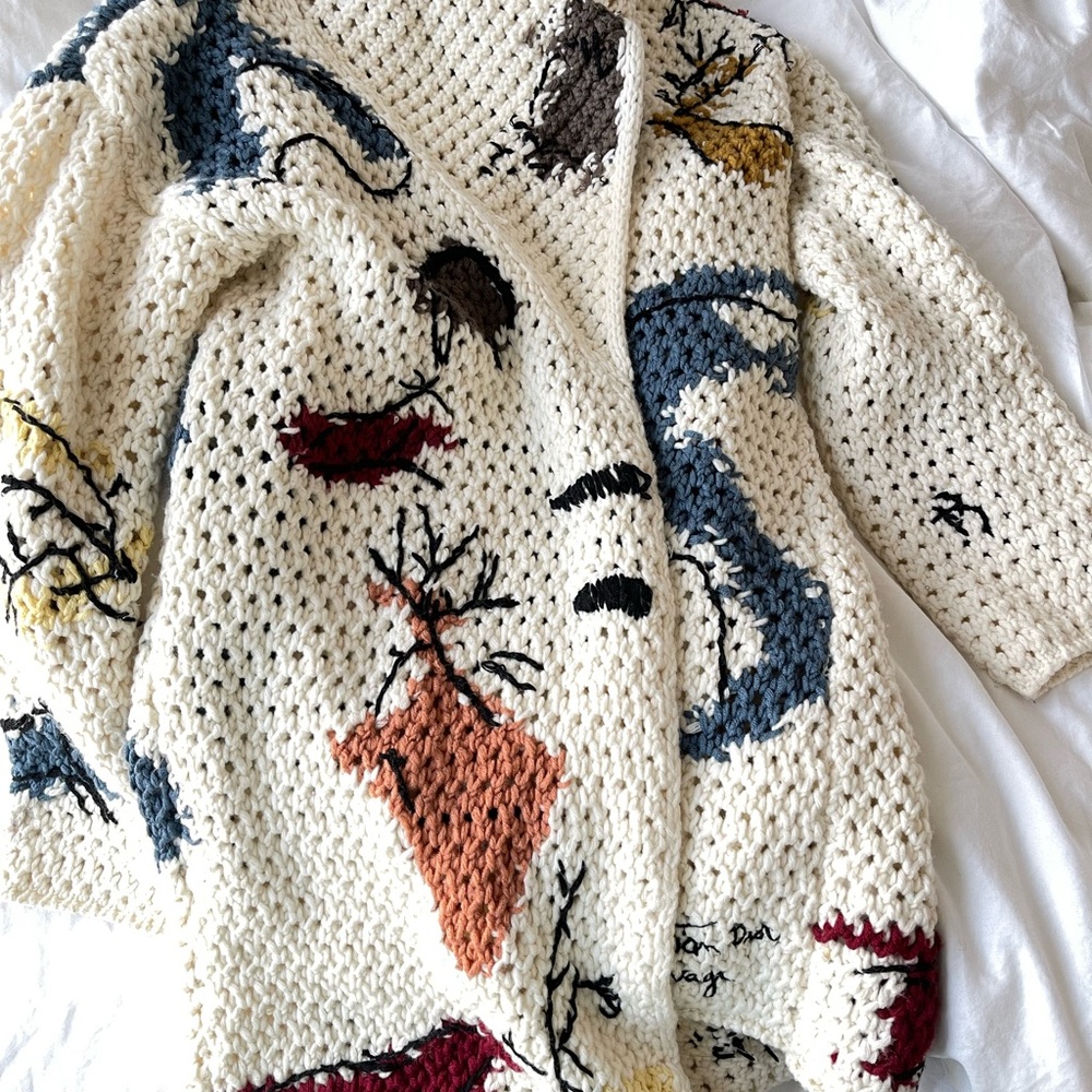 Dior Multicolor Abstract Cardigan